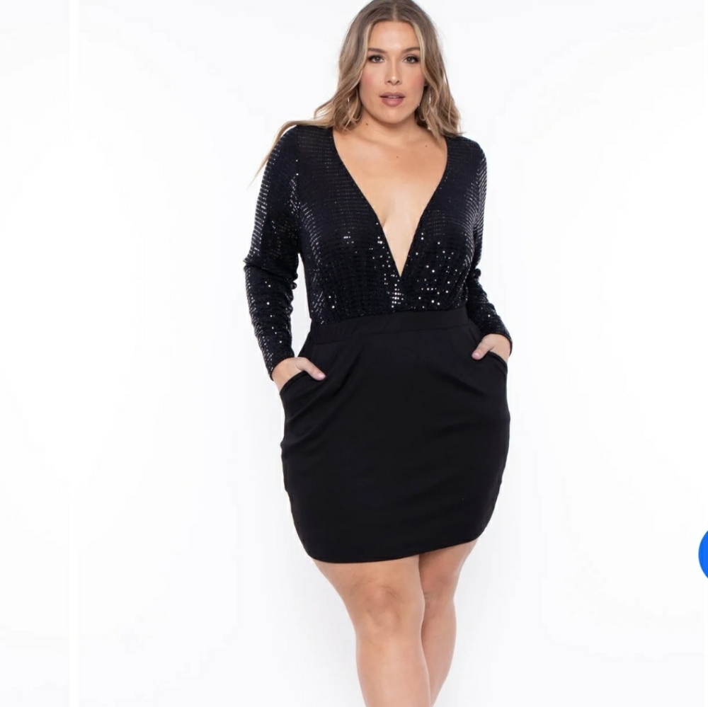 Curvy Sense Black Dress 1x